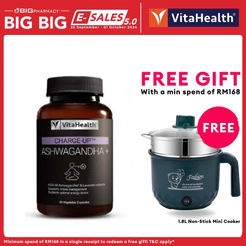 Vitahealth Charge-up Ashwagandha plus 60s