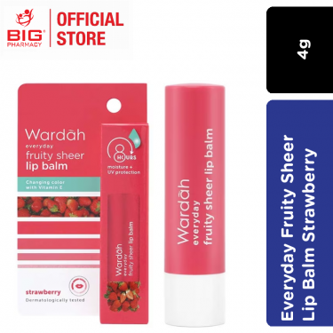 Wardah Everyday Fruity Sheer Lip Balm Strawberry 4g