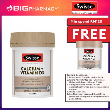 Swisse Ultiboost Calcium + Vitamin D 90s