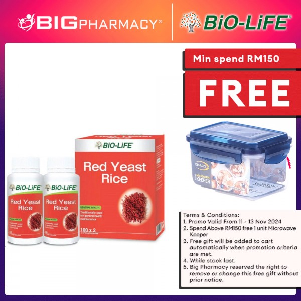 Bio-Life Red Yeast Rice Cap 100Sx2