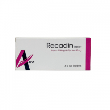 Recadin 100mg Tab 30S (Aspirin 100mg)