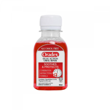 Oradex Dual Action Gargle & Rinse 90ml