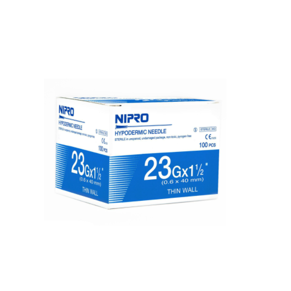 Nipro Needle 23Gx1 1/2" 100s