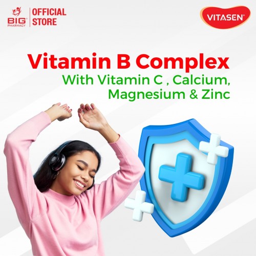 Vitasen B Complex Plus Vit C & Minerals Efferverscent 10s