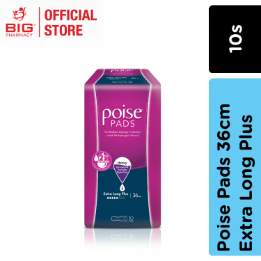 POISE PADS EXTRA LONG PLUS 36CM 10S