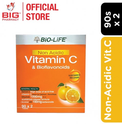 Bio-Life Non-Acidic Vitamin C 1000MG 90S X 2 | Big Pharmacy