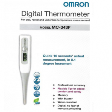 Omron Digital Flextip Fever Thermometer Mc-343F