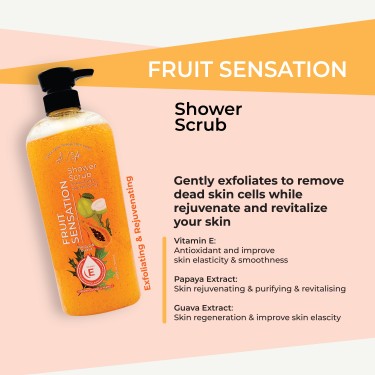 A.LIFE SHOWER SCRUB PAPAYA & GUAVA 700ML