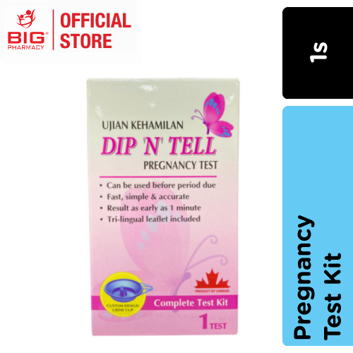 Dip N Tell Pregnancy Test Kit 1s (New)