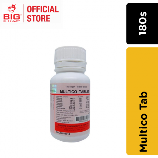 Sunward Multico Tab 180S       [Multivitamin]  (99999)