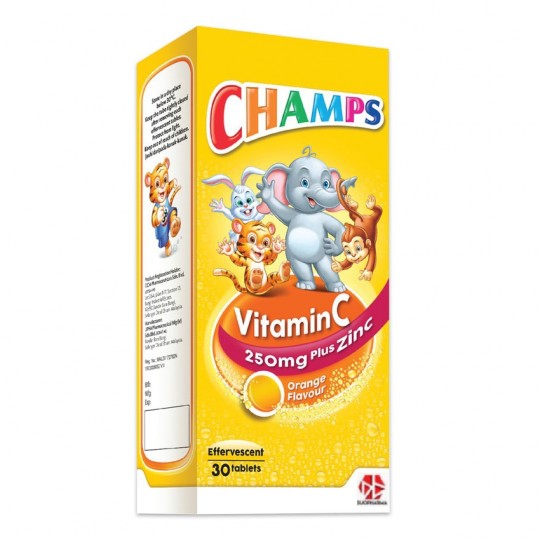 Champs Effervescent Vitamin C Plus Zinc 30s