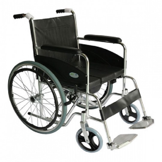 Aluminium Commode Wheelchair With Bucket(CM608UL)