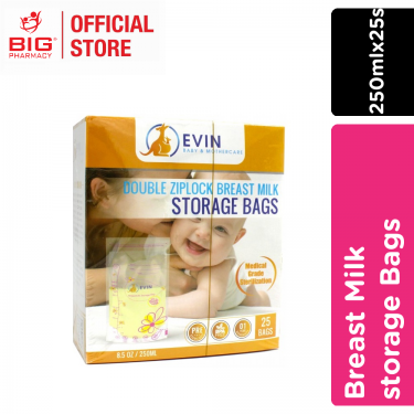 Evin Breast Milk storage Bags 8.5Oz/250ml 25s