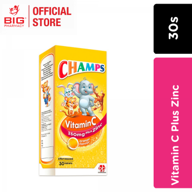 Champs Effervescent Vitamin C Plus Zinc 30s