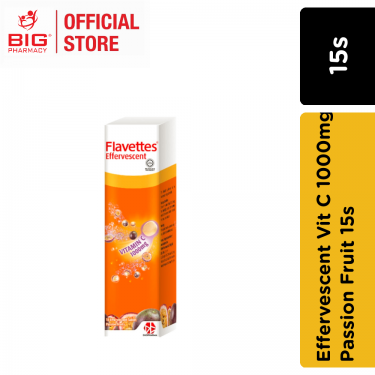 Flavettes Effervescent Vit C 1000mg Passion Fruit 15s