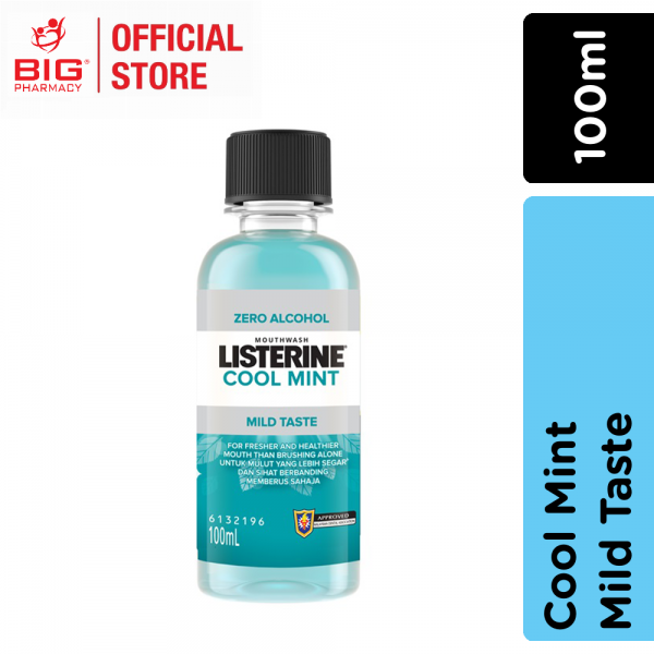 Listerine Mouthwash 100ml Cool Mint Mild Taste (Zero)