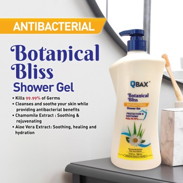 Qbax Anti-bacterial Shower Gel Botanical Bliss 1000ml