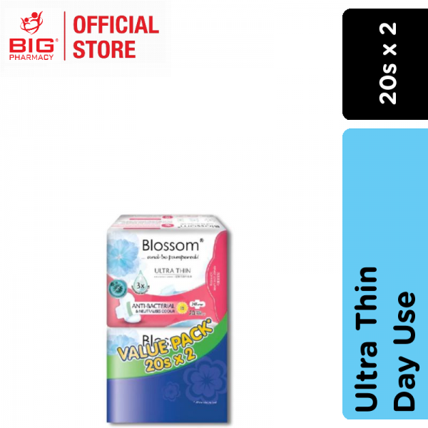 BLOSSOM SANITARY PAD DAY USE ULTRA THINWING 20SX2