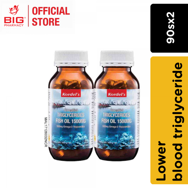 Kordels Omegrich Triglycerides Fish Oil 1500mg 90s x2 - Nett