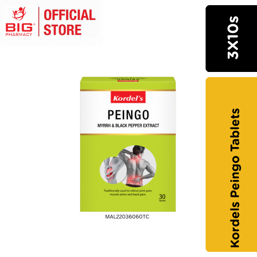 Kordels Peingo Tablets 3X10s (strip)