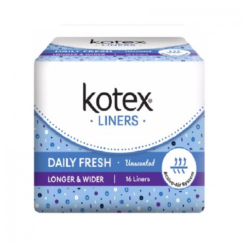 Kotex Fresh Panty Liners Regular Unscented 16S | Big Pharmacy