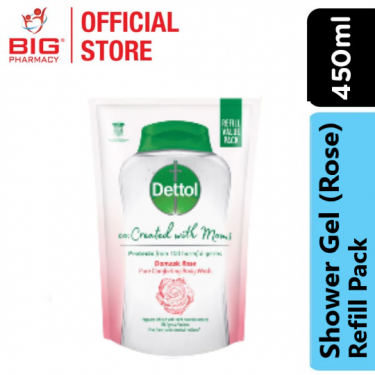 DETTOL SHOWER GEL CO-CREATED WITH MOM 450G ROSE (REFILL)