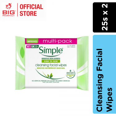 Simple Facial Cleansing Wipe 25S T/Pack