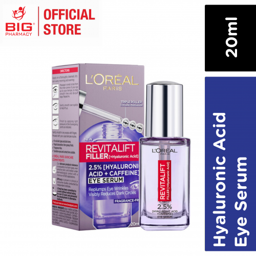 Big Pharmacy | Malaysia Trusted Healthcare Store | Skin Care Eye Treatment  Eye Cream Loreal Revitalift Hyaluronic Acid Eye Serum 20ml