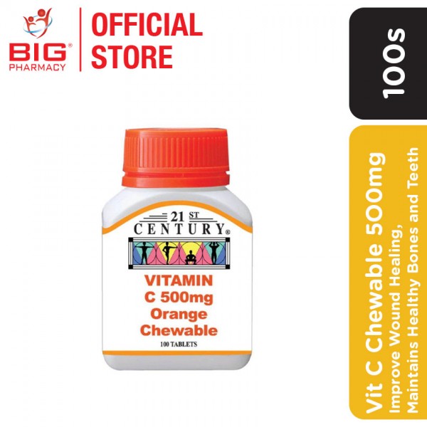 21st Century Vitamin C-500mg Chewable 100s