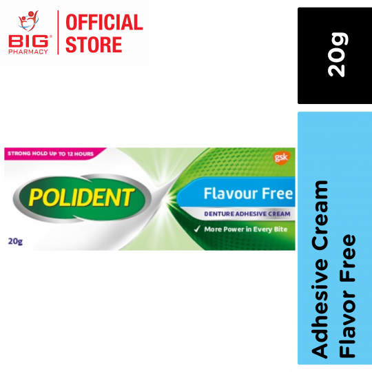 Polident Denture Adhesive Cream (Flavour Free) 20g