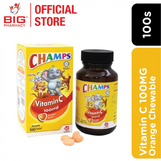 Champs Chewable Vitamin C 100mg (Orange) 100s