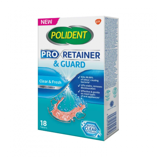 Polident Pro Retainer & Guard Cleanser 18S