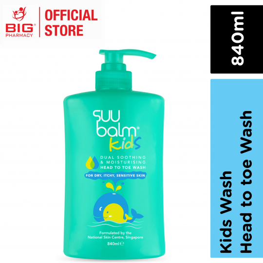 Suu Balm Kids Dual Soothing & Moisturising Head to Toe Wash 840ml