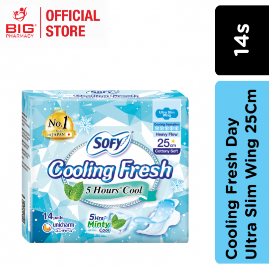 Sofy Cooling Fresh Day Ultra Slim Wing 25Cm 14S