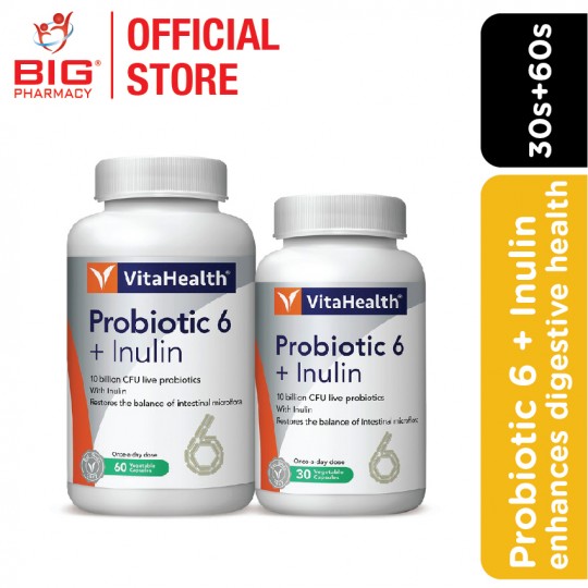 Vitahealth  Probiotic 6 + Inulin 60s + 30s