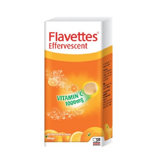 Flavettes Effevescent 1000mg Vit C Orange 30s