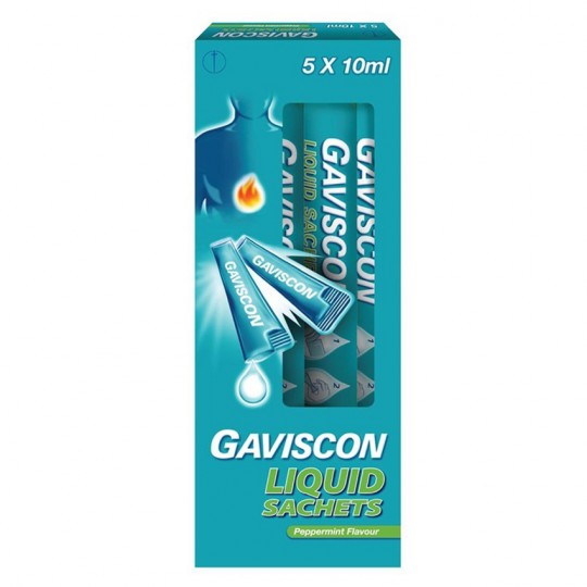 Gaviscon Liquid Peppermint sachets 10ml 5s
