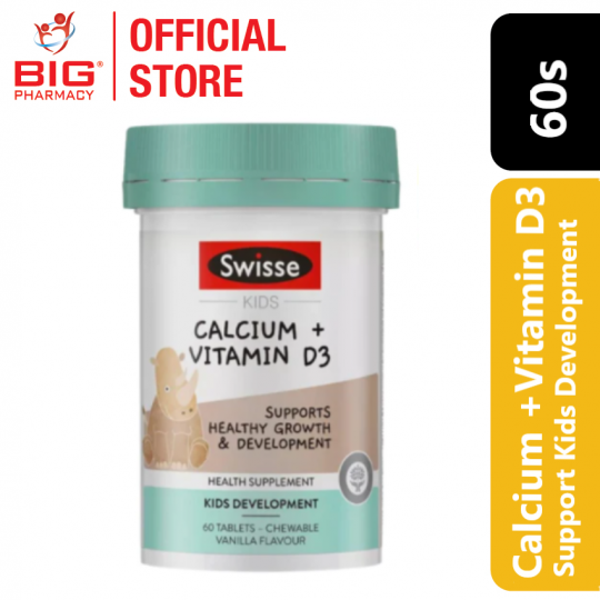 Swisse Kids Calcium + Vitamin D3 chewable tab 60s