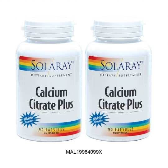 Solaray Calcium Citrate Plus 117s x2