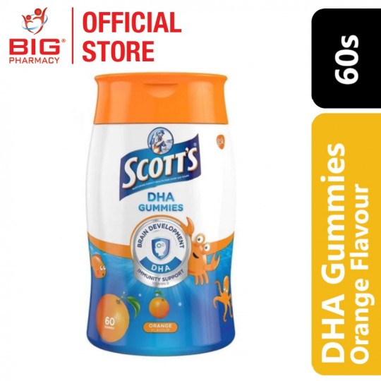 Scotts Dha Gummies Orange Bottle 60s