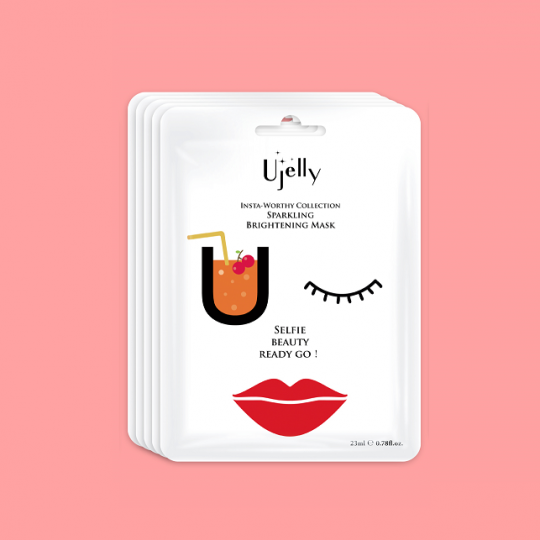 UJELLY INSTA-WORTHY COLLECTION SPARKLING BRIGHTENING MASK 1S