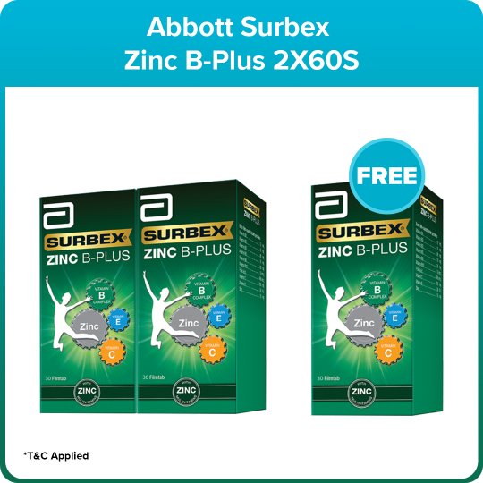 ABBOTT SURBEX ZINC B-PLUS 2X60S