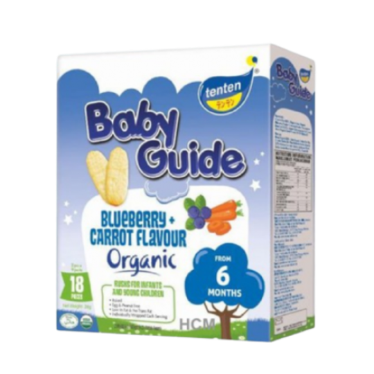 Tenten Baby Guide Organic Rice Rusks 36G-Blueberry & Carrot