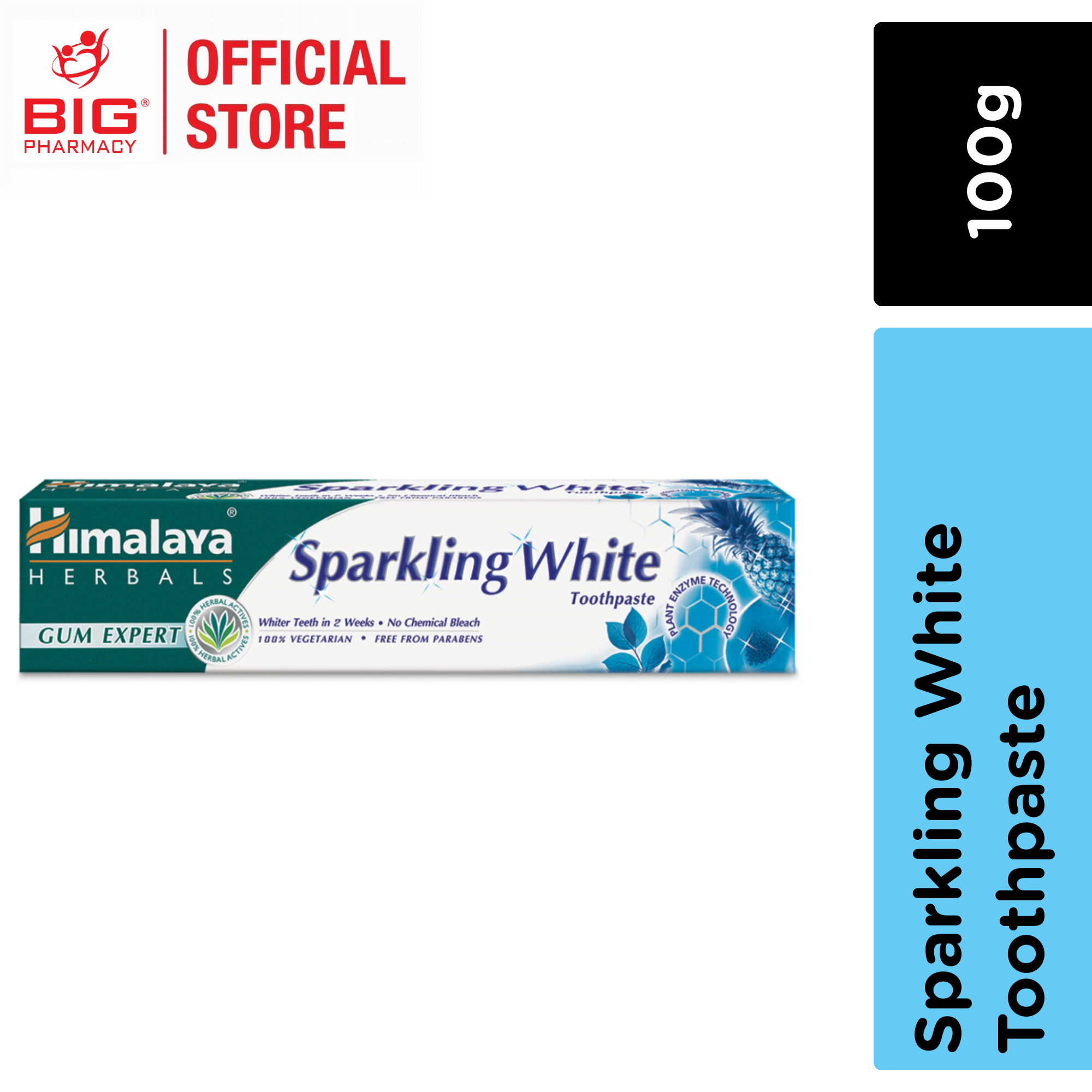 Himalaya Sparkling White ToothPaste 100G | Big Pharmacy
