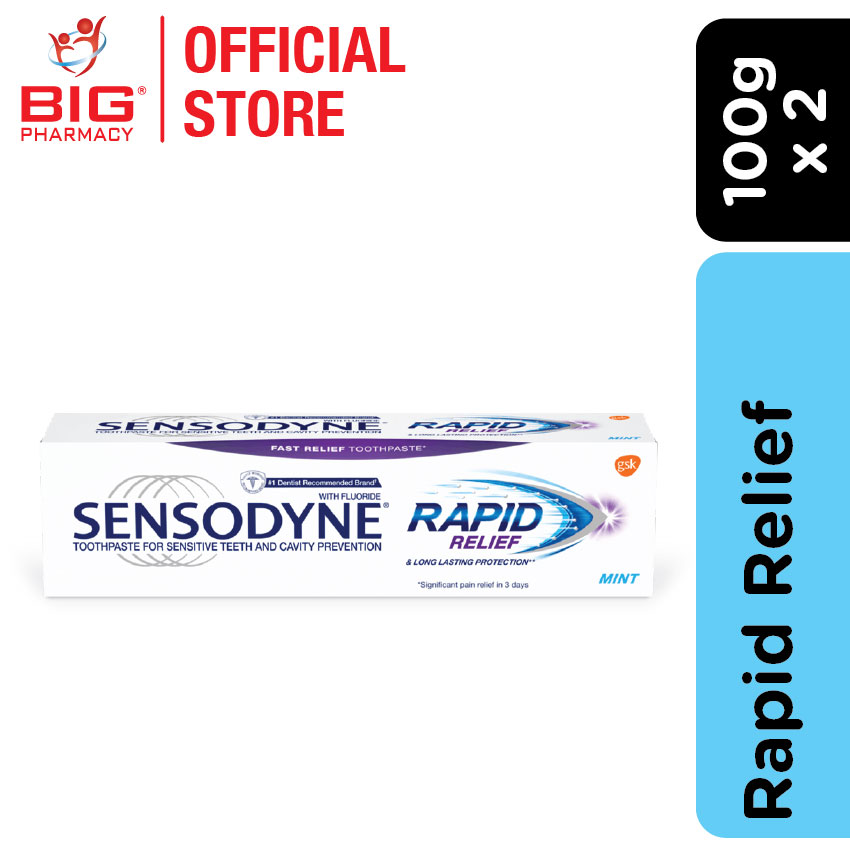 SENSODYNE T/PASTE RAPID RELIEF 100G X2 | Big Pharmacy