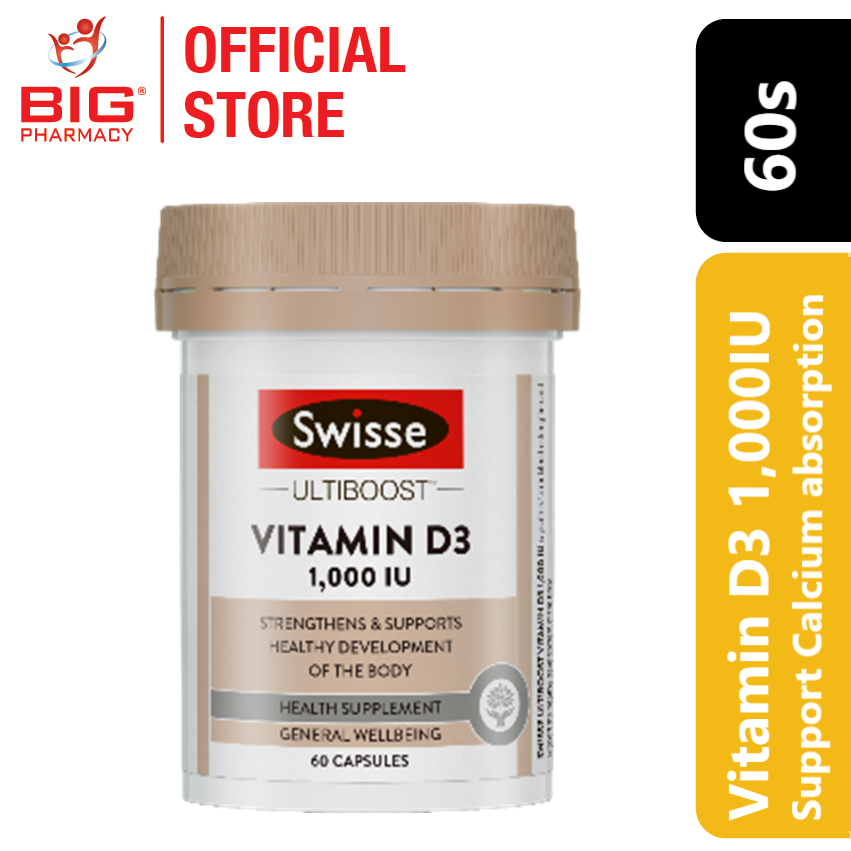 Big Pharmacy | Malaysia Trusted Healthcare Store | Dietary & Supplement  Well Being Multivitamins & Minerals Swisse Ultiboost Vitamin D 60s